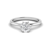 Round Cut Moissanite Solitaire Engagement Ring