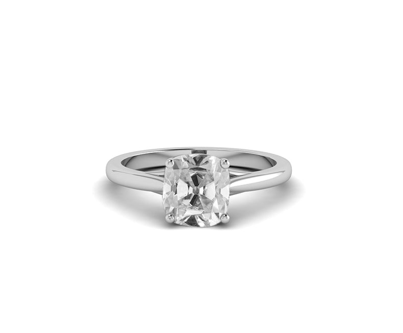 Old European Cushion Cut Solitaire Engagement Ring