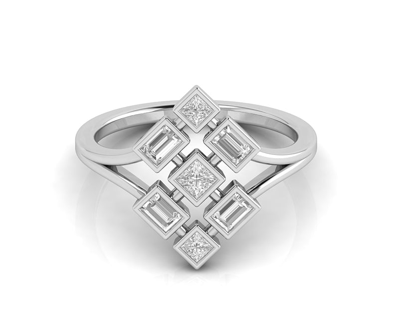 Princess & Baguette Stacking Engagement Ring