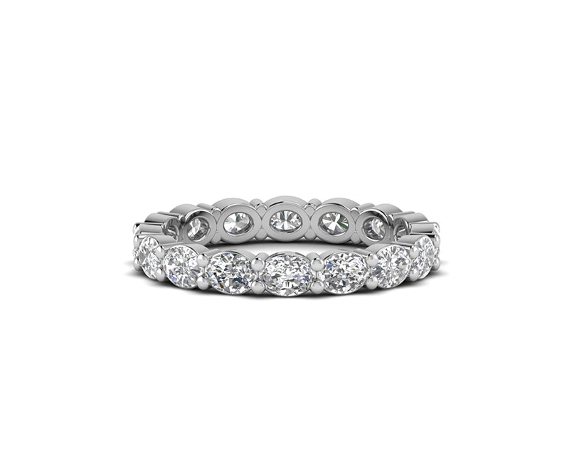 Timeless Elegance: Moissanite Oval Full Eternity Wedding Band for Women