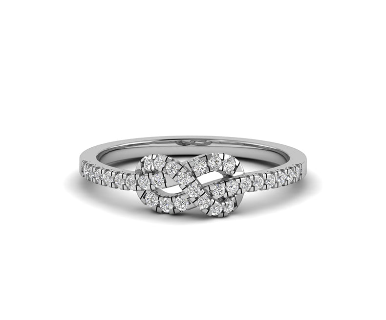 Infinite Love: Tie The Knot Stackable Ring, a Promise of Eternity and Friendship in Silver and Gold