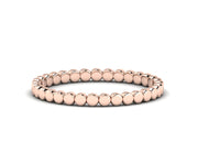Beaded Gold Wedding Stackable Band