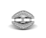 Art Deco Moissanite Vintage Wrap Guard
