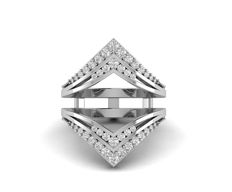 Two V Shaped Wedding Band For Women