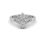 Double Pear Shaped Moissanite Ring, Unique Teardrop Engagement Ring, Split Shank Ring, Promise Rings For Women, Inspired By Tear Of Two Eye