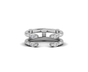Open Gap Moissanite Ring Enhancer Ring Jacket