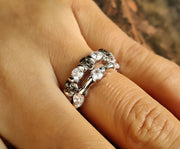 1.65 Ct Unique Gothic Bone Skull Engagement Ring Set
