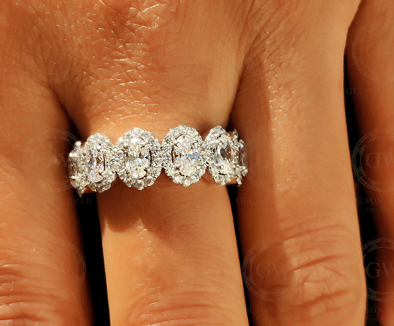 Wide Cz Eternity Band Unique 16mm Wide Diamond Eternity Band 18K