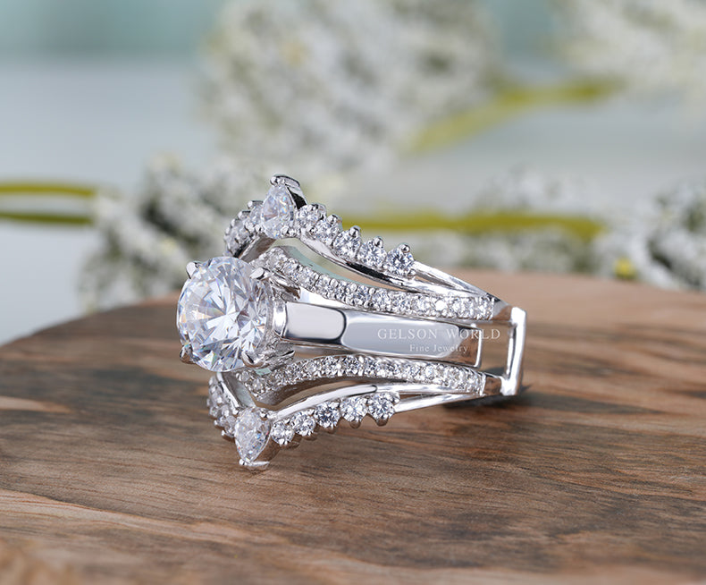 Halo Ring Guard Two Tone Wedding Ring Enhancers Ring Enhancer