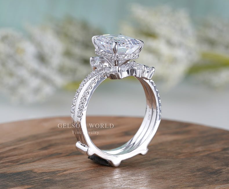 Enhancer Wedding Bands Princess Cut Ring Enhancers Wraps Crown