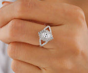Art Deco Engagement Ring, Vintage Moissanite Ring, Antique Style Wedding Ring, Moissanite Estate Jewelry Rings For Women, Promise Ring