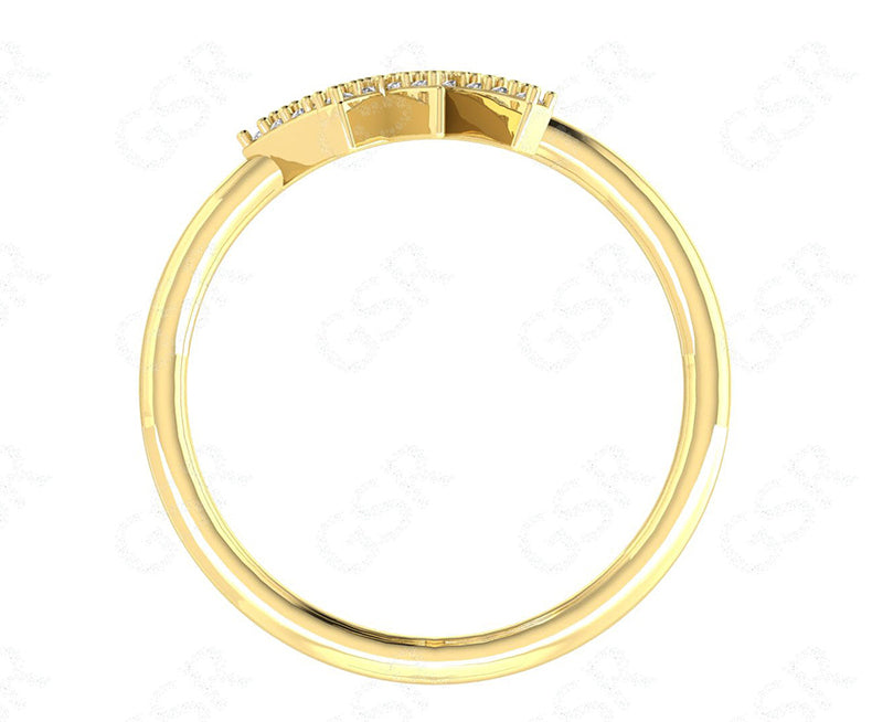 Viking Rune Love Ring - Silver and Gold Moissanite Stackable Beauty - Dainty Minimalist Ring with a Unique Twist