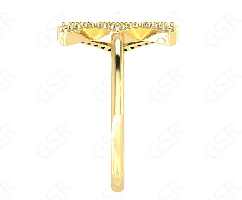Viking Rune Love Ring - Silver and Gold Moissanite Stackable Beauty - Dainty Minimalist Ring with a Unique Twist