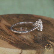 Old European Cut Moissanite Solitaire Engagement Ring