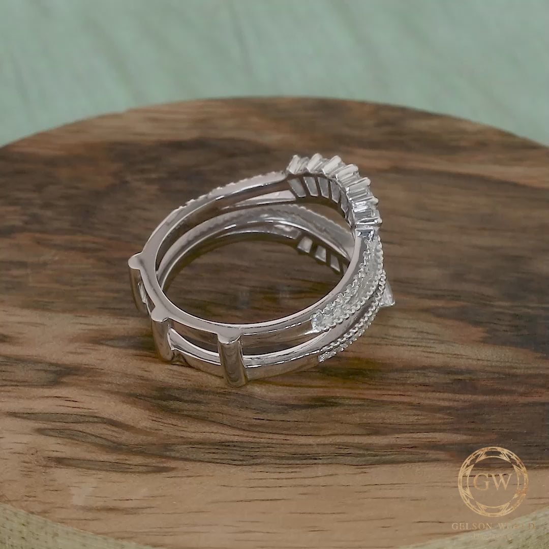  Vintage Ring enhancers and wraps, Enhancer wedding band