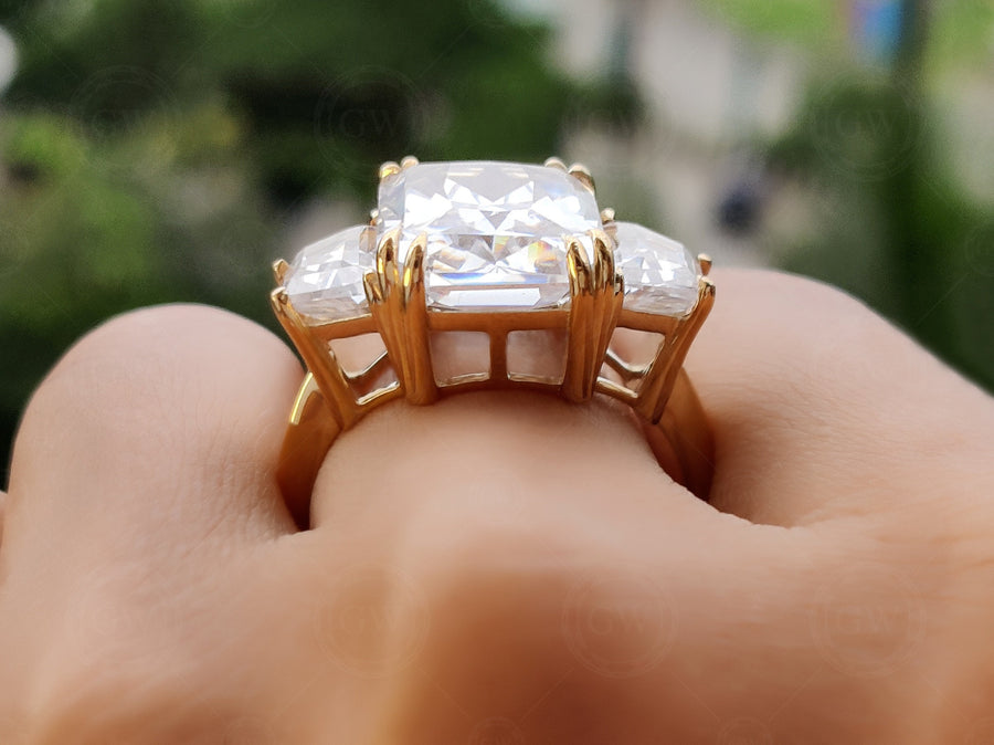 Large Radiant Cut Diamond Ring Jewelers Large Stone Engagement