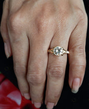 14K Gold Round Moissanite Solitaire Engagement Ring, Vintage Wedding Ring, Bezel Set Art Deco Ring, Anniversary Gift, Ring For Women