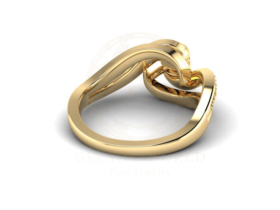 14K Yellow Gold Swirl Skull Engagement Ring, wedding ring for women, Gothic ring, Anniversary Ring, Best Gift Idea