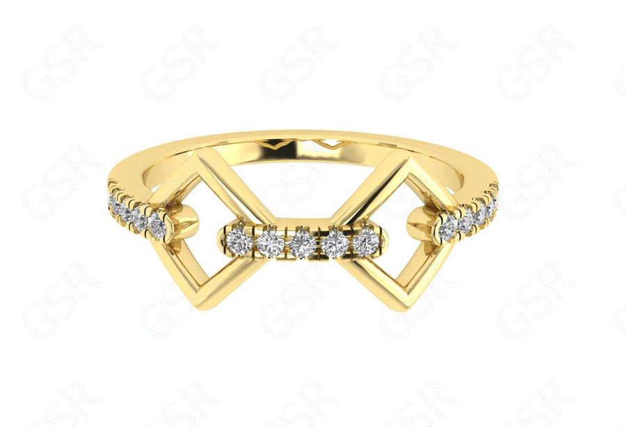 Modern Sophistication: Silver and Solid Gold Moissanite Ring – Elevate Your Style with a Geometric, Stackable, and Dainty Minimalist Promise Ring for Women