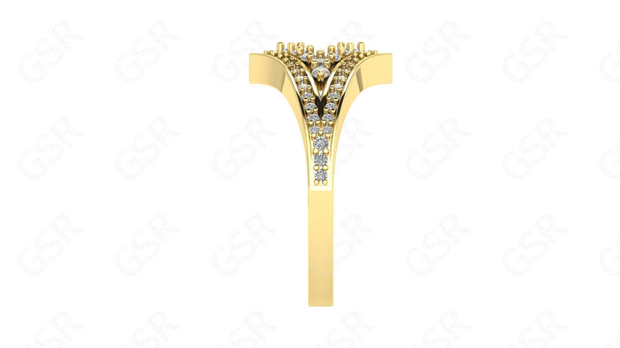 Elegant Moissanite Anniversary Gold Ring - Dazzling Diamond Shape Stacking Ring in Silver and Gold