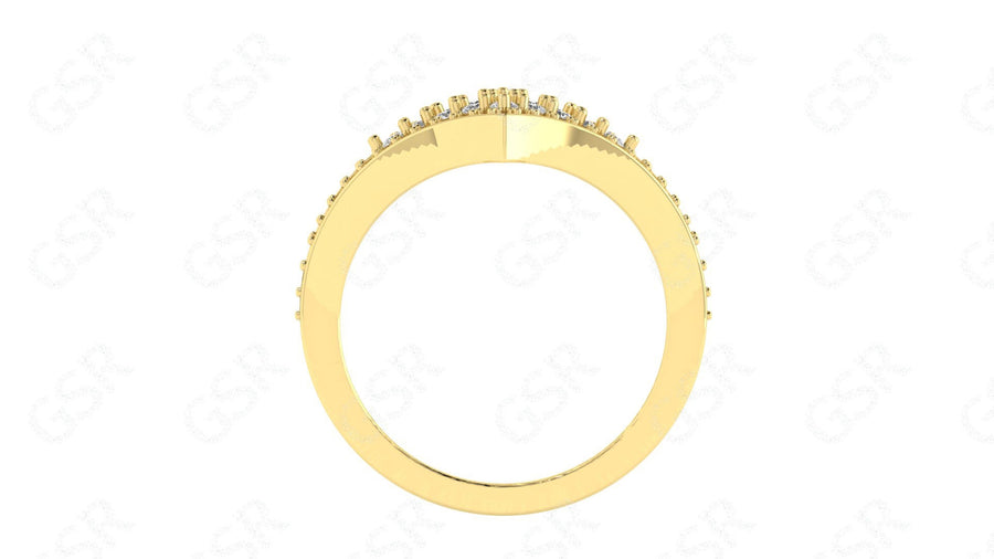 Elegant Moissanite Anniversary Gold Ring - Dazzling Diamond Shape Stacking Ring in Silver and Gold