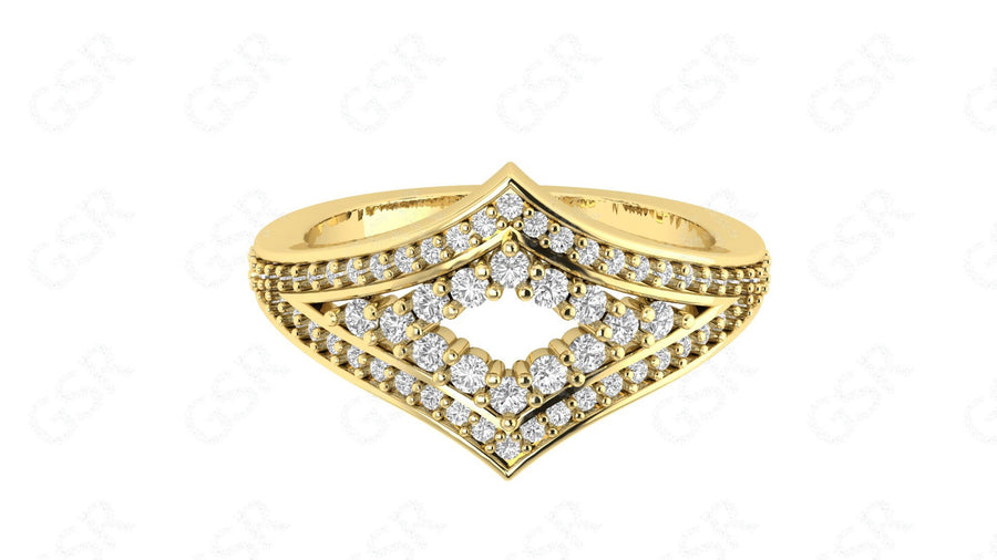 Elegant Moissanite Anniversary Gold Ring - Dazzling Diamond Shape Stacking Ring in Silver and Gold