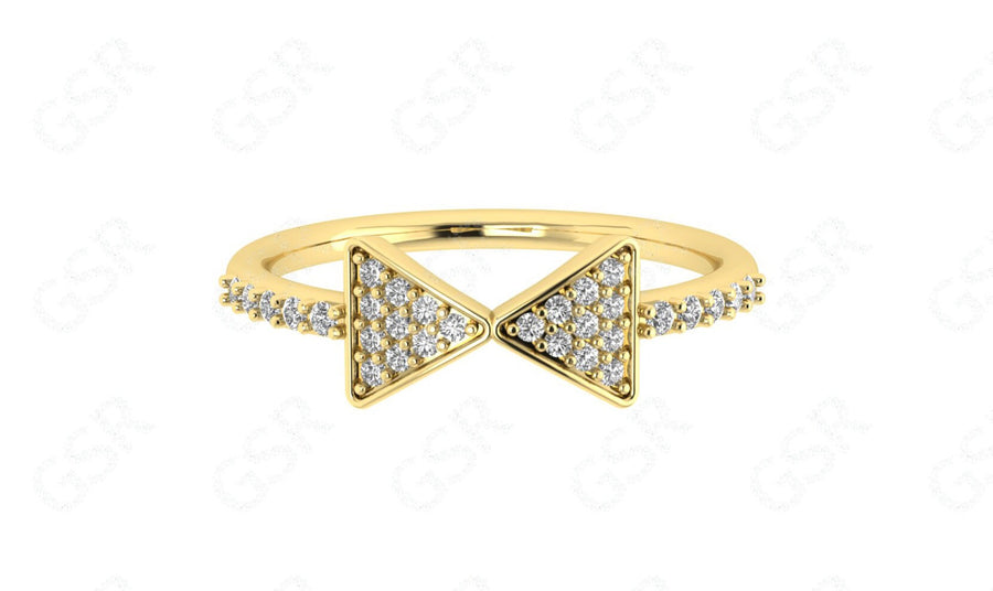 Elevate Your Style with a Gold Arrow Ring: A Silver and Solid Gold Moissanite Stackable Ring, a Geometric and Dainty Minimalist Promise Ring for Women