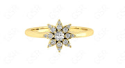 Radiant Sunburst Moissanite Ring in 14k Gold - Nature-Inspired Women's Wedding Band, Promise, and Anniversary Ring