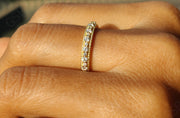 Eternal Twists: Vintage Silver and Gold Moissanite Cable Band Ring Set