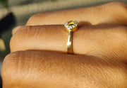 Elegant Dainty Gold Ring - Moissanite Stackable Anniversary Jewelry