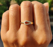 Elegant Dainty Gold Ring - Moissanite Stackable Anniversary Jewelry