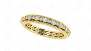 Eternal Twists: Vintage Silver and Gold Moissanite Cable Band Ring Set