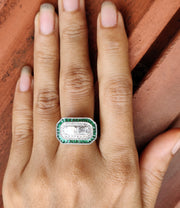  Estate Jewelry Rings, Emerald Vintage Engagement Ring