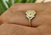 Radiant Moissanite Gold Stacking Ring – A Cushion of Elegance in Silver and Gold