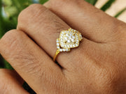 Radiant Moissanite Gold Stacking Ring – A Cushion of Elegance in Silver and Gold