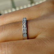 Radiant Moments: Round Moissanite Stackable Wedding Rings for Your Special Day