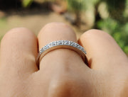 Radiant Moments: Round Moissanite Stackable Wedding Rings for Your Special Day