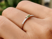 Dainty Peridot Stackable Rings for Women - August Birthstone Beauty